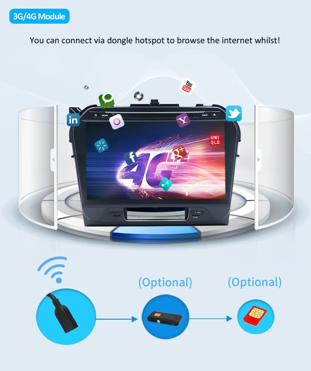 Sale Bosion 2G+32G Android 9.0 Car DVD Player For Suzuki Vitara Radio Bluetooth 3/4G WiFi SWC 2 din car radio GPS Navigation System 20