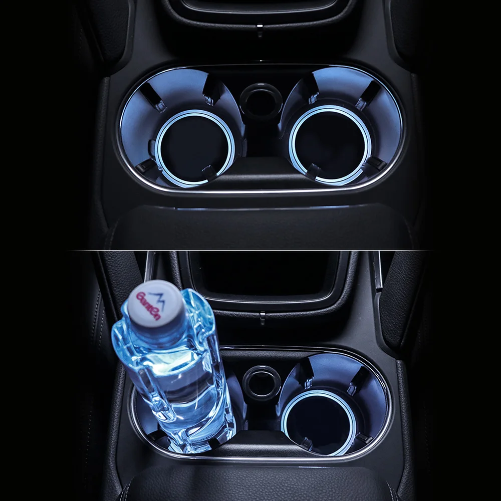 Подстаканник автомобильный 2 шт. универсальный светодиодный RGB-подсветка