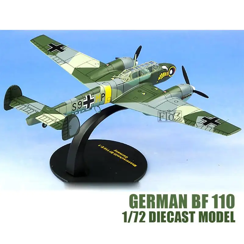 

WWII German Bf 110 1/72 diecast plane model aircraft IXO
