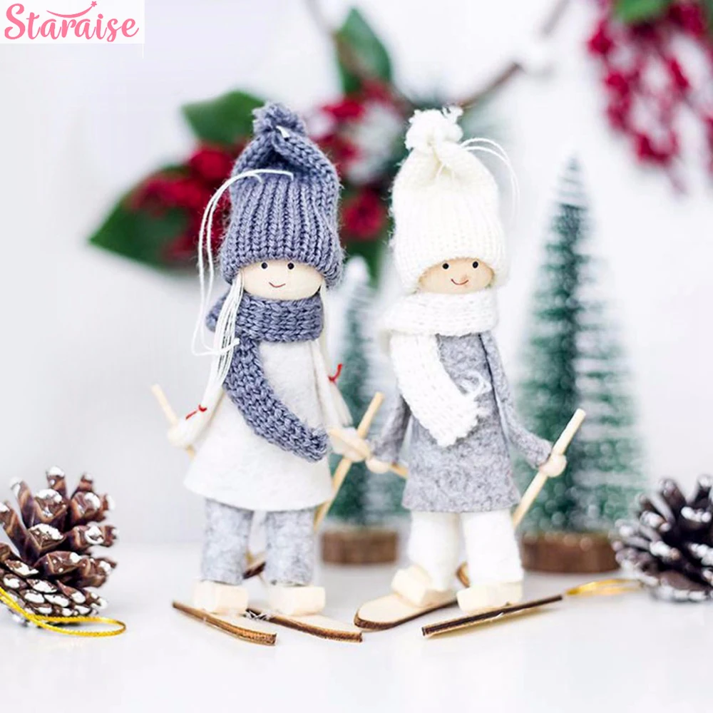 

Merry Christmas Gift Wooden Angel Doll Pendant Christmas Tree Decoration Christmas Decorations for Home Noel Navid New Year 2020