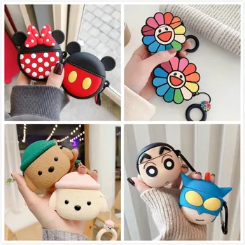 

3D Earphone Case For Huawei Freebuds 3 Case Silicone Cute Bear Dinosaur Cartoon Cover For Huawei Freebuds 3 Pro Cases Keychain