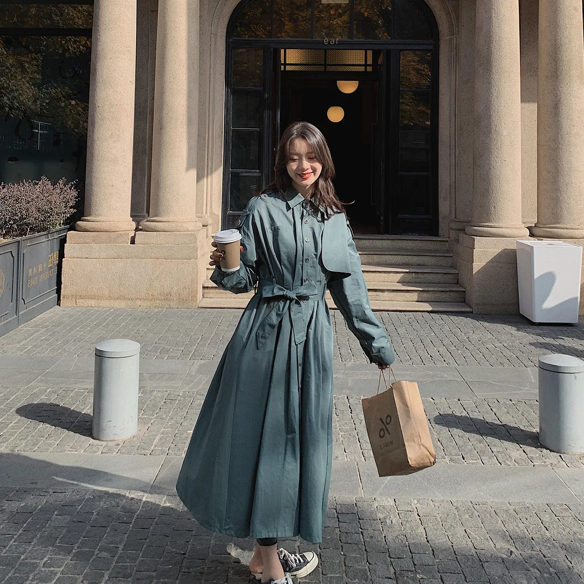 

Photo Shoot 2020 Spring Clothing New Style Slim Dress Women's 2020 Spring Clothing New Style Mid-length Waist Hugging Slimming S