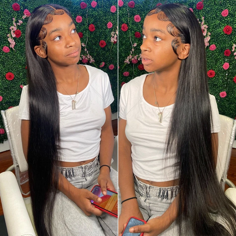 Richgirl Brazilian Straight Wig 13X6 HD Lace Front Human Hair Wigs For Black Women 4X4 5X5 6X6 40 Inch Straight Lace Closure Wig Richgirl Brazilian Straight Wig 13X6 HD Lace Front Human Hair Wigs For Black Women 4X4 5X5 6X6 40 Inch Straight Lace Closure Wig