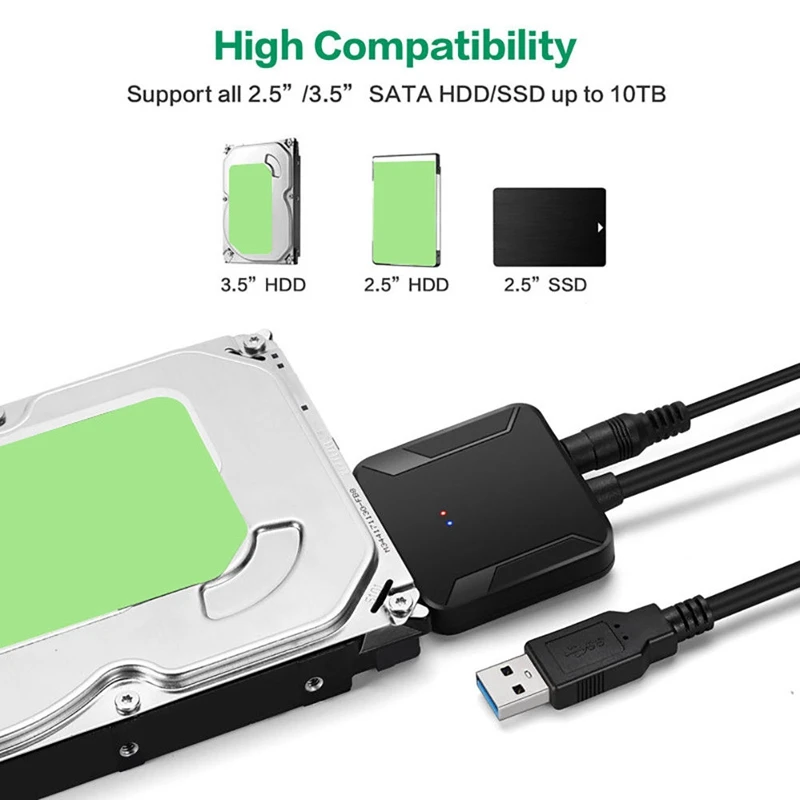 SATA для USB 3,0 2,5/3,5 HDD SSD жесткий диск конвертер Кабельный адаптер