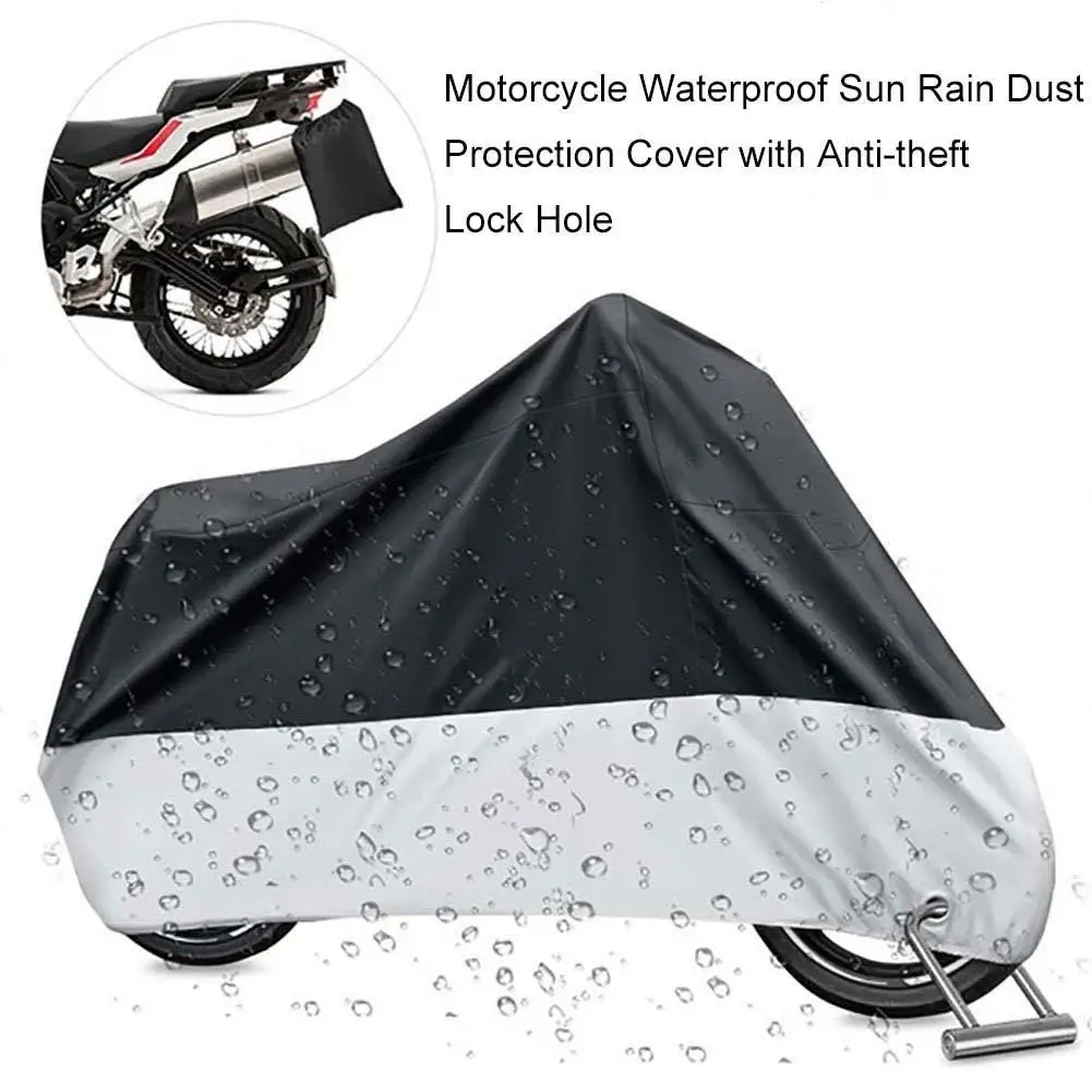 Motorcycle Cover Universal Outdoor Protector All Season Waterproof Bike Rain Dustproof Motor Scooter Cover