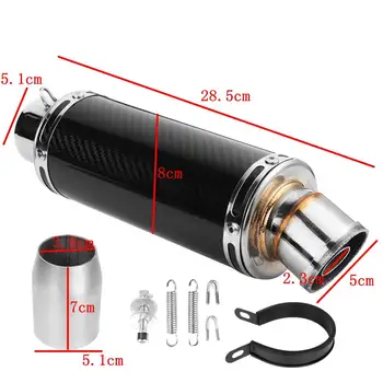 

Hot For Honda CBR/Kawasaki/Yamaha YZ/Suzuki 38~51mm Universal Motorcycle Carbon Fiber Exhaust Muffler Pipe with Silencer Kit