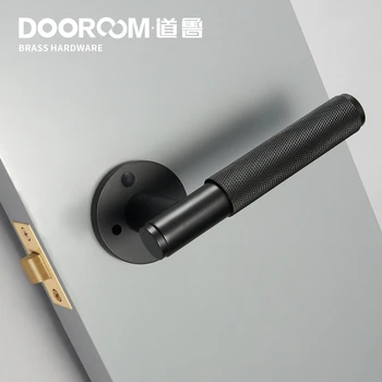 

Dooroom Brass Door Lever Set Modern Interiror Bedroom Bathroom Kitchen Passage Lock Set Privacy Keyless