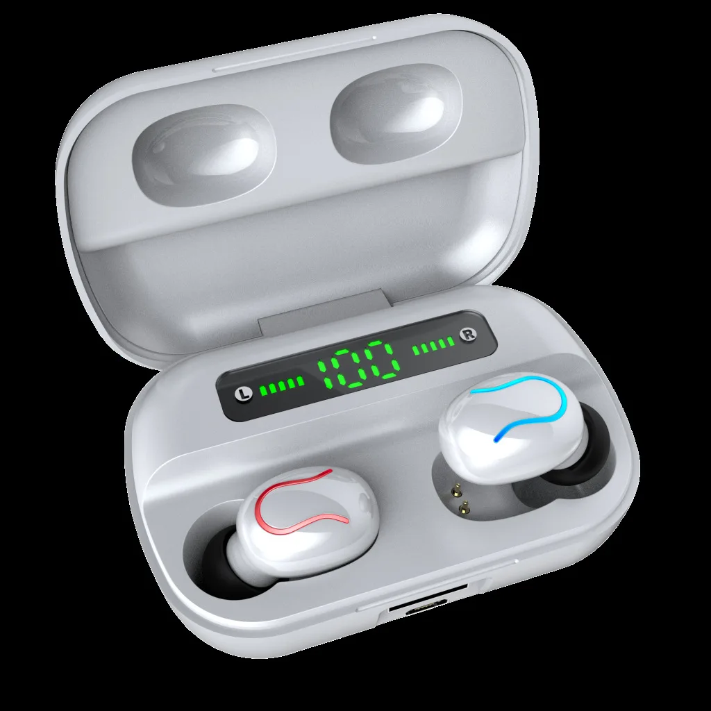 HBQ-Q82, tws, Спортивная bluetooth-гарнитура, 5,0, цифровой дисплей, складские Bluetooth наушники