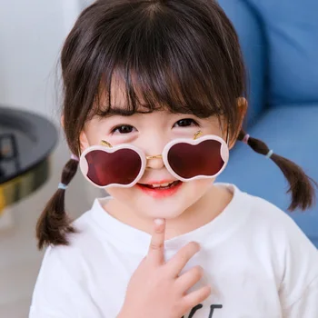 

Children Gradient sunglasses cute Personality Child Sun Glasses Plastic Apple Shape Border Glasses UV400 Protection Boys Girls
