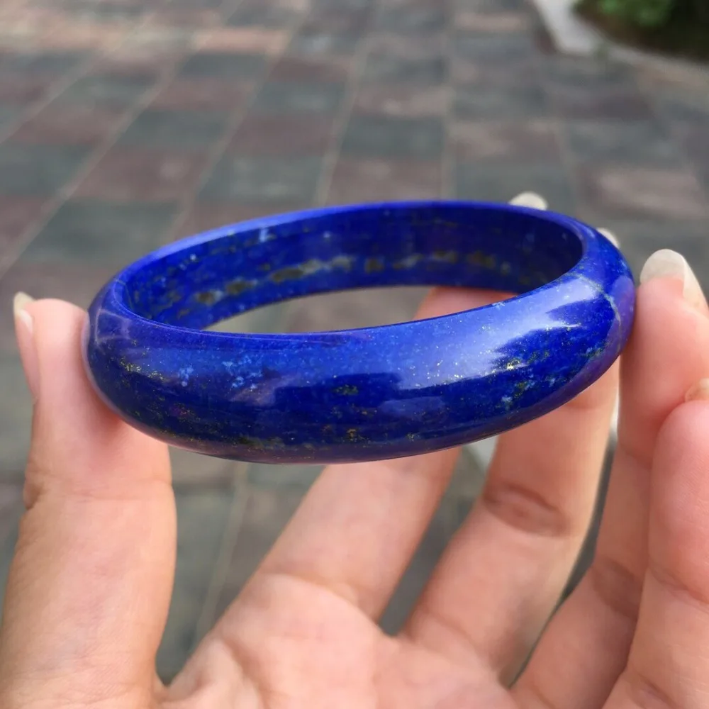 Lapis Bangle 6505 Fine Jewelry Perimeter 61.3mm Natural Lapis Lazuli Gemstone Female's Bangles for Women's Fine Bangles