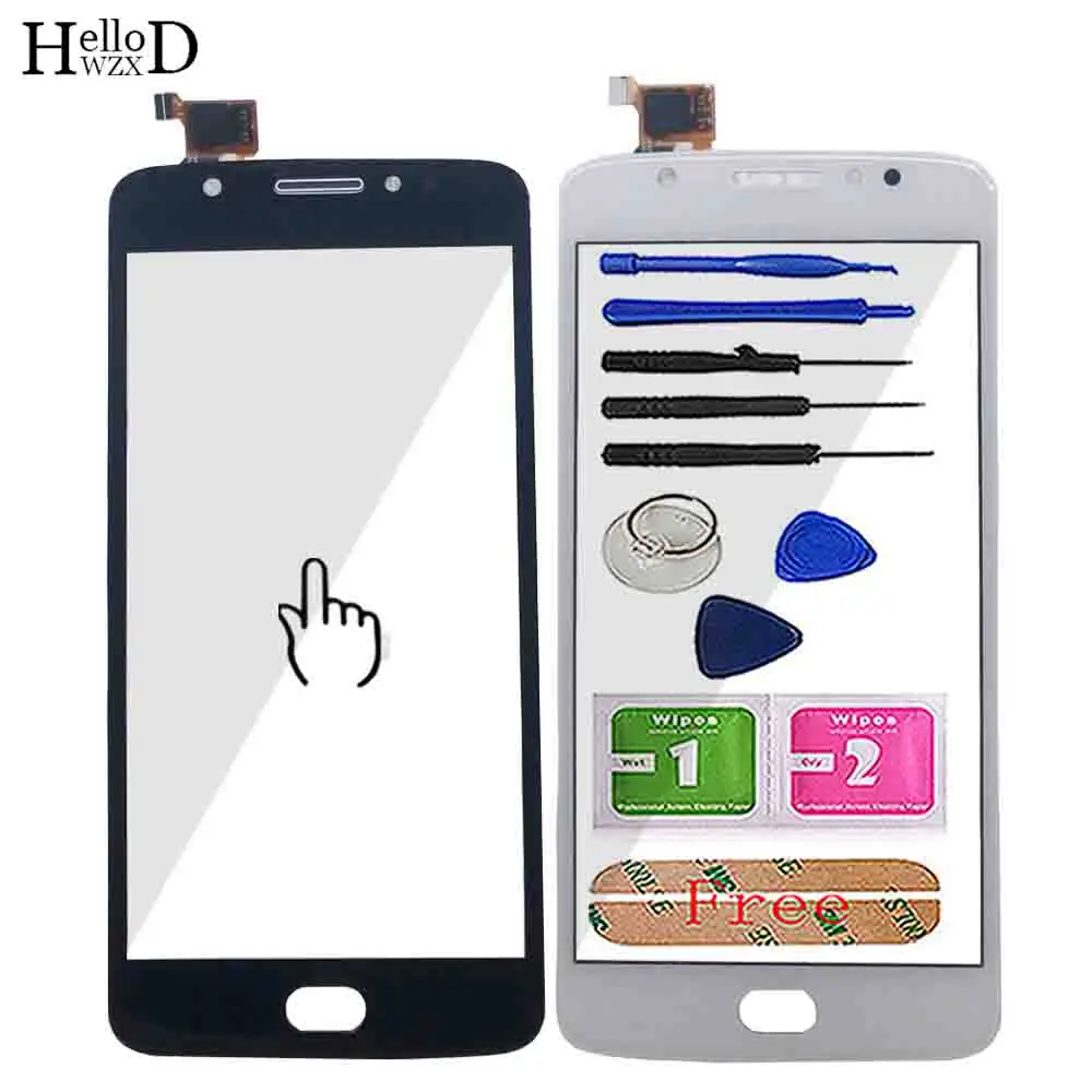 Touch Screen For Motorola Moto E4 XT1762 XT1763 XT1766 XT1767 Digitizer Panel Lens Sensor Front Glass Tools 3M Glue | Мобильные