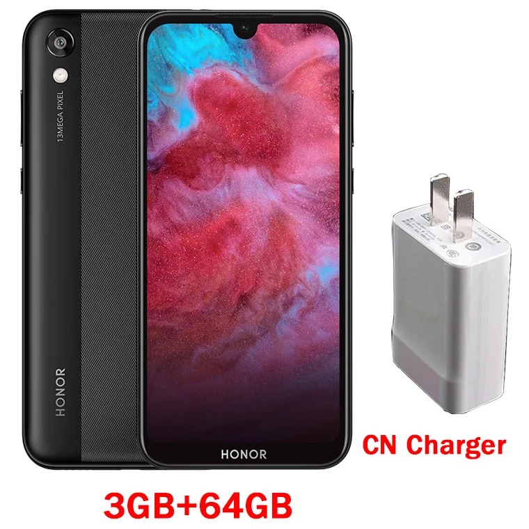 3GB 64GB Black Honor play 3e мобильный телефон honor play 3e 3020 мАч аккумулятор 5,71 дюймов MT6762R Восьмиядерный Android 9,0 разблокировка лица смартфон - Цвет: 3GB 64GB Black
