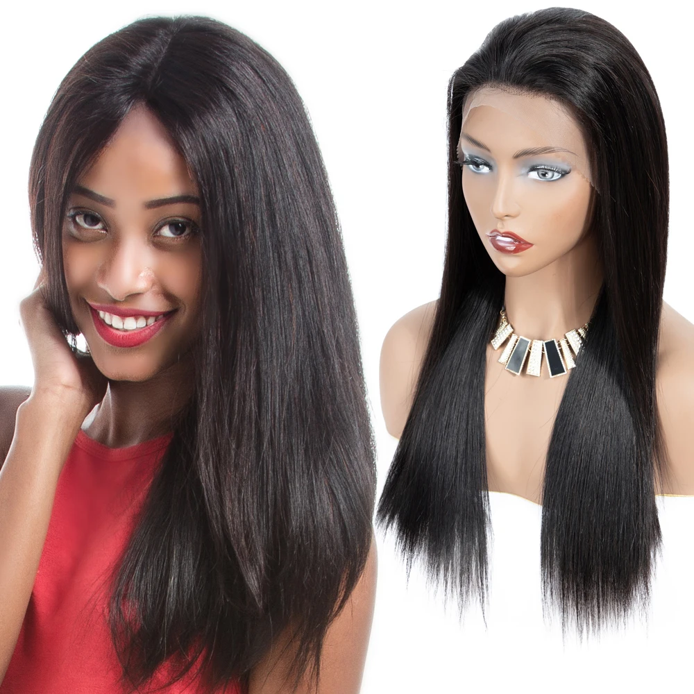 

Straight Lace Front Human Hair Wigs For Black Women Brazilian 13x4 Lace Frontal Wigs Non Remy Wig