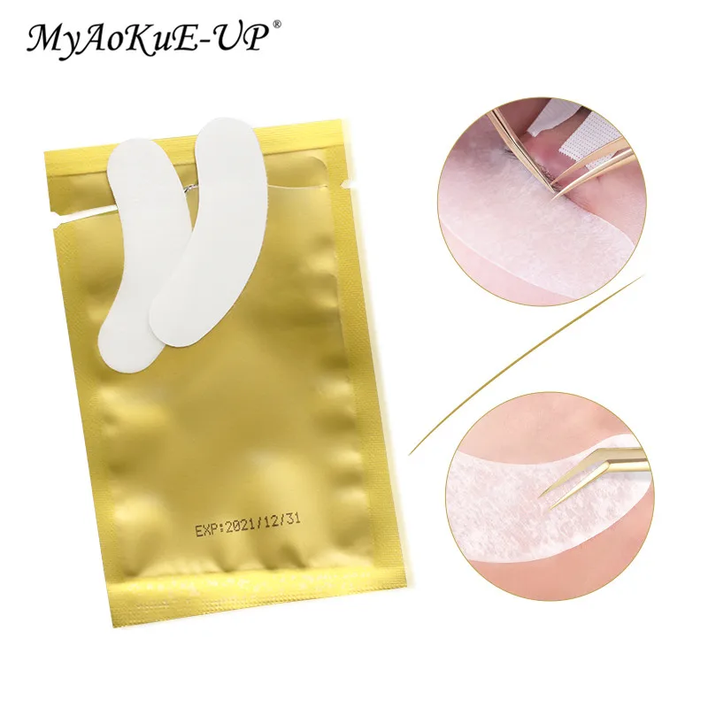 50 Pair Small Eye Pads Eyelash Extension Patches Tips Sticker Wraps Cosmetic Tools Makeup for Grafting Eyelash Pad Gel Patch eyelash patch eyelash pads eyelash patches eyelash accessories eyelash extension supplies