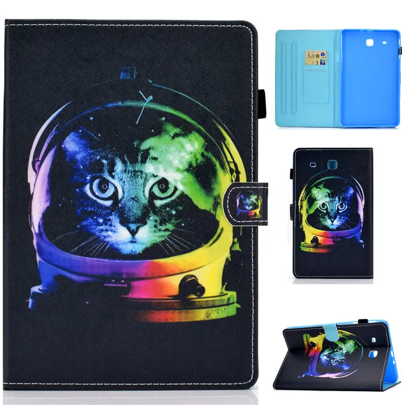 S039 Чехол для samsung Galaxy Tab E 9,6, чехол для samsung Galaxy Tab E T560 SM-T560 T561, чехол s Funda, чехол-подставка с изображением кота из мультфильма - Цвет: S039