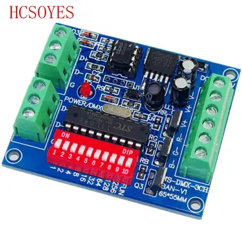 

DMX-3CH-BAN-V1 3CH Channel DMX 512 LED Decoder Controller use for led strip
