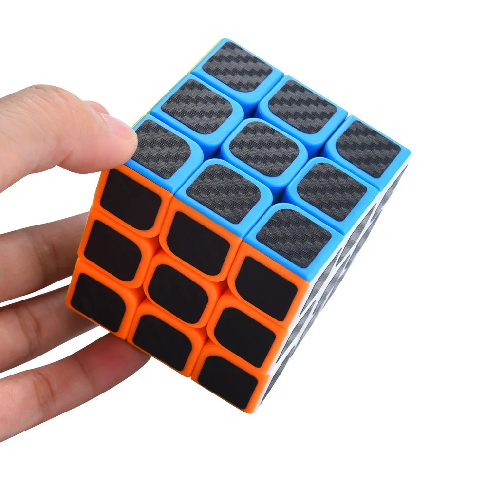 3x3x3 скоростной кубик, наклейка из углеродного волокна для гладких магических кубиков, паззлы meilong speed cubo magico, развивающие игрушки