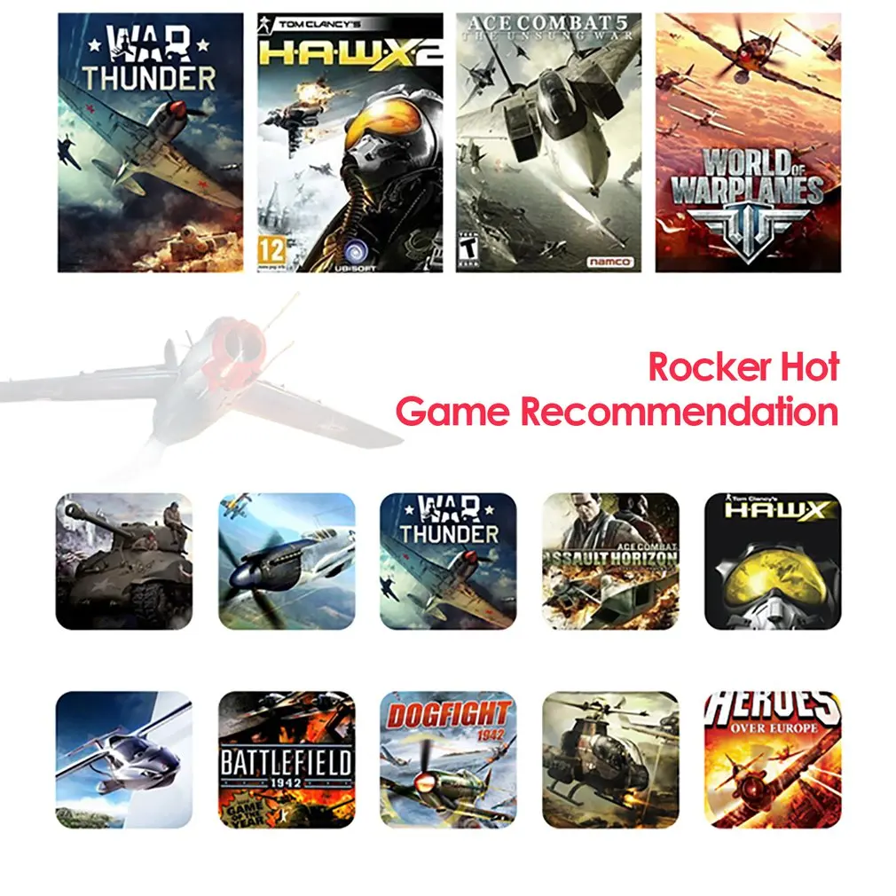 PXN-2119II Flight Stick Joystick USB Simulator Gamepad Gaming Controller fr PC