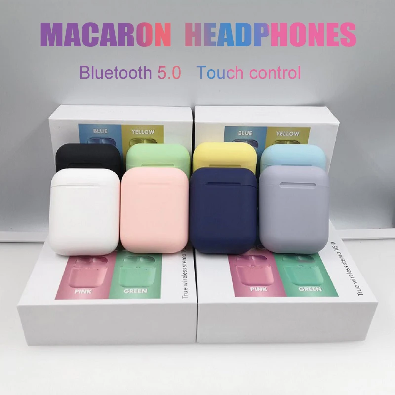Оригинальные 10psc 12pod tws Macaron Bluetooth 5,0 наушники беспроводные наушники всплывающие спортивные наушники сенсорное управление Bluetooth шлем