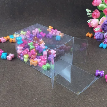 

50pcs 6*6*5cm clear plastic pvc box packing boxes for gifts/chocolate/candy/cosmetic/crafts square transparent pvc Box