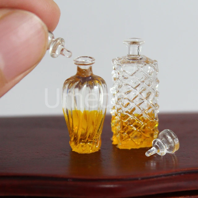 1/12 Scale Miniature Dollhouse Decanters with 2 Glasses Mini Wine Bottle Model Pretend Play Kitchen Toy Accessories 6