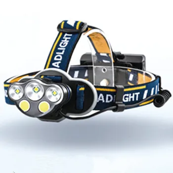 

T6 strong bald led flashlight cob rechargeable usb head lamp waterproof super bright floodlight