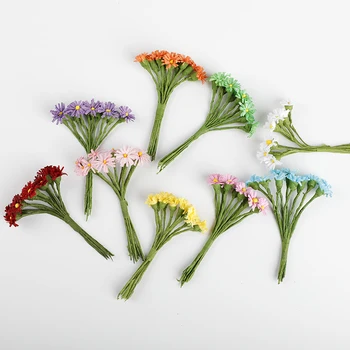 

10 Pieces Fake daisies MINI bouquet christmas garland wedding decorative wreaths home decoration accessories artificial flowers