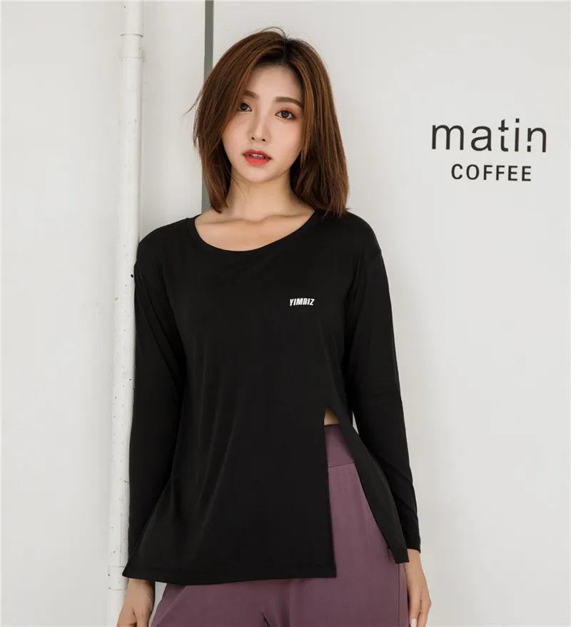 Женская одежда для фитнеса с длинным рукавом, быстросохнущие женские спортивные рубашки, топ для бега для женщин, эластичные топы для тренировок, F0710