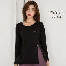 Женская одежда для фитнеса с длинным рукавом, быстросохнущие женские спортивные рубашки, топ для бега для женщин, эластичные топы для тренировок, F0710