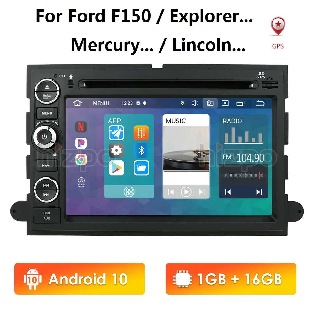 Автомагнитола 2DIN на Android 10 мультимедийный плеер с GPS Wi Fi Bluetooth USB для Ford Focus F150 E150 E250