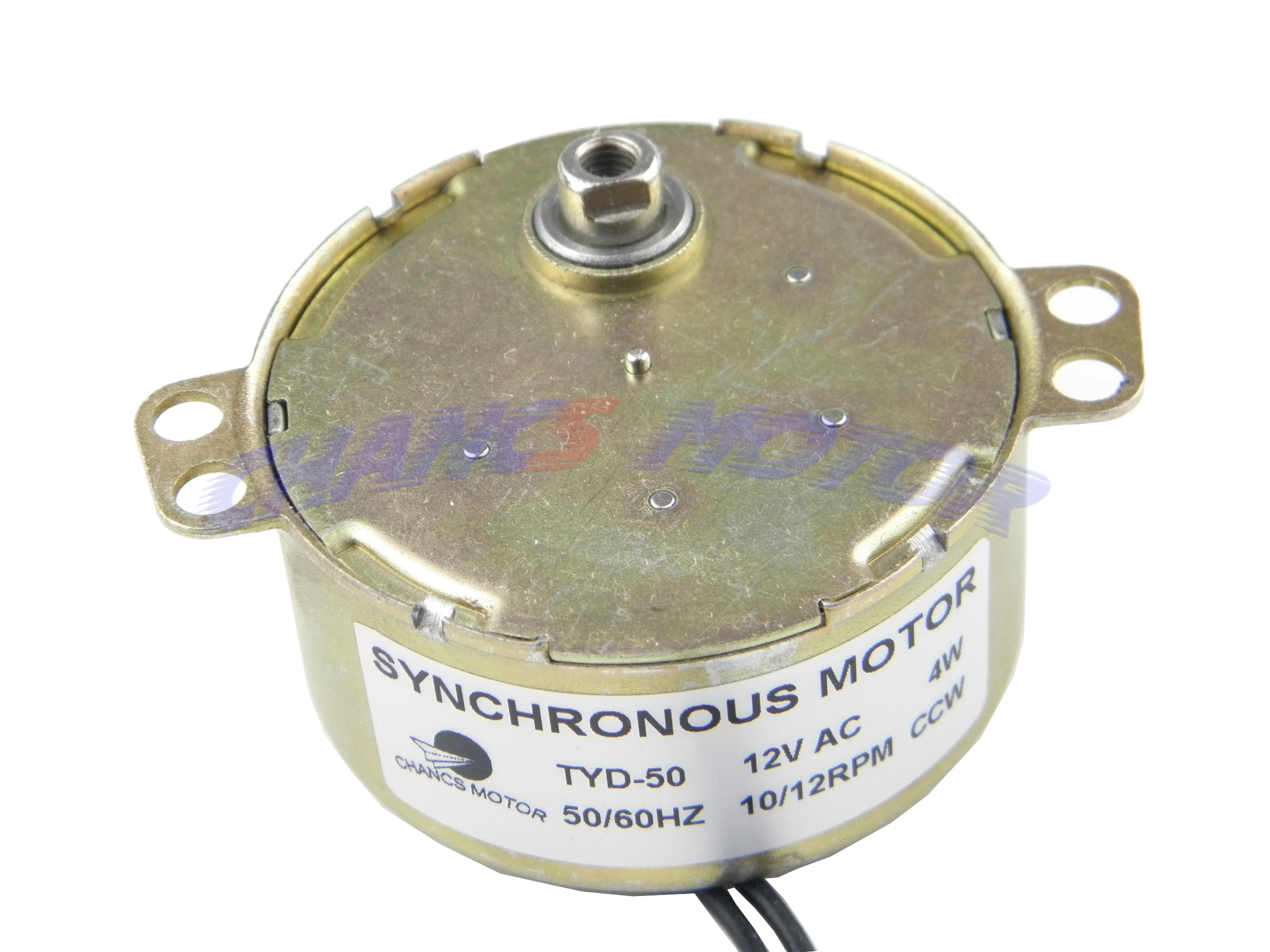 

Small Geared Motor TYD50 AC Synchronous Motor 12V AC 10-12RPM CCW Flush Shaft 6.6mm Fixed Rotation 4W