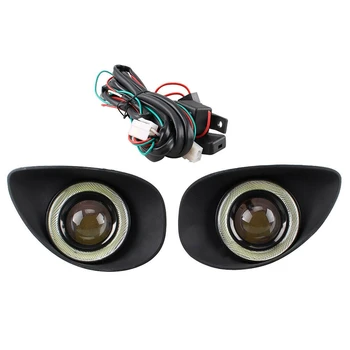 

Angel Eyes Fog Light Fit For Toyota Yaris Hatchback 2008-2010 Clear Fog Lights Driving Lamps+Wiring Harness Driving Lamps