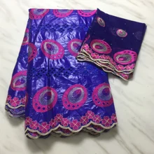 Базен Броде Базен riche ткань жаккардовая парча ткань бассейна riche бисером индийская ткань нигерийские Свадебные Кружева 7 ярдов