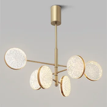 

Nordic living room lights simple modern golden atmosphere home personality creative light luxury chandelier net red bedroom lamp