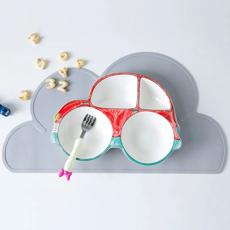 

Table mat children's cup mat bowl mat silicone table mat primary school students Western table mat anti-slip anti-hot insulation