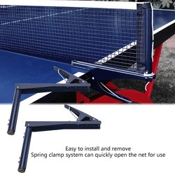 Table Tennis Net Post Set Collapsible Table Tennis Mesh Net Ping Pong Table Net Rack Kit Table Tennis Accessories Clamp Types
