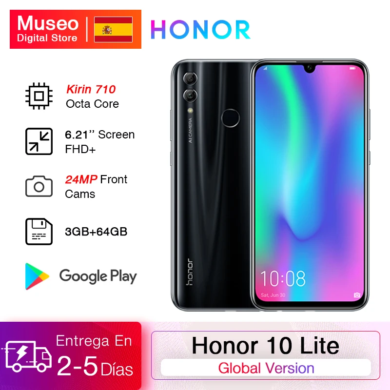 Глобальная версия Honor 10 Lite смартфон Kirin 710 Octa Core 6 21 &quot2340X1080P 24MP фронтальная камера