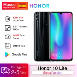 Глобальная версия Honor 10 Lite смартфон Kirin 710 Octa Core 6,21 дюйм2340X1080P 24MP фронтальная камера мобильный телефон Android OTA