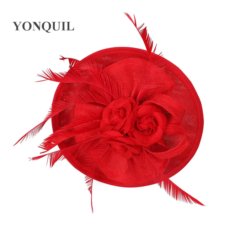 Fancy fashion women party wedding headwear floral elegant fascinator headband hair accessories church formal fedora hair pins