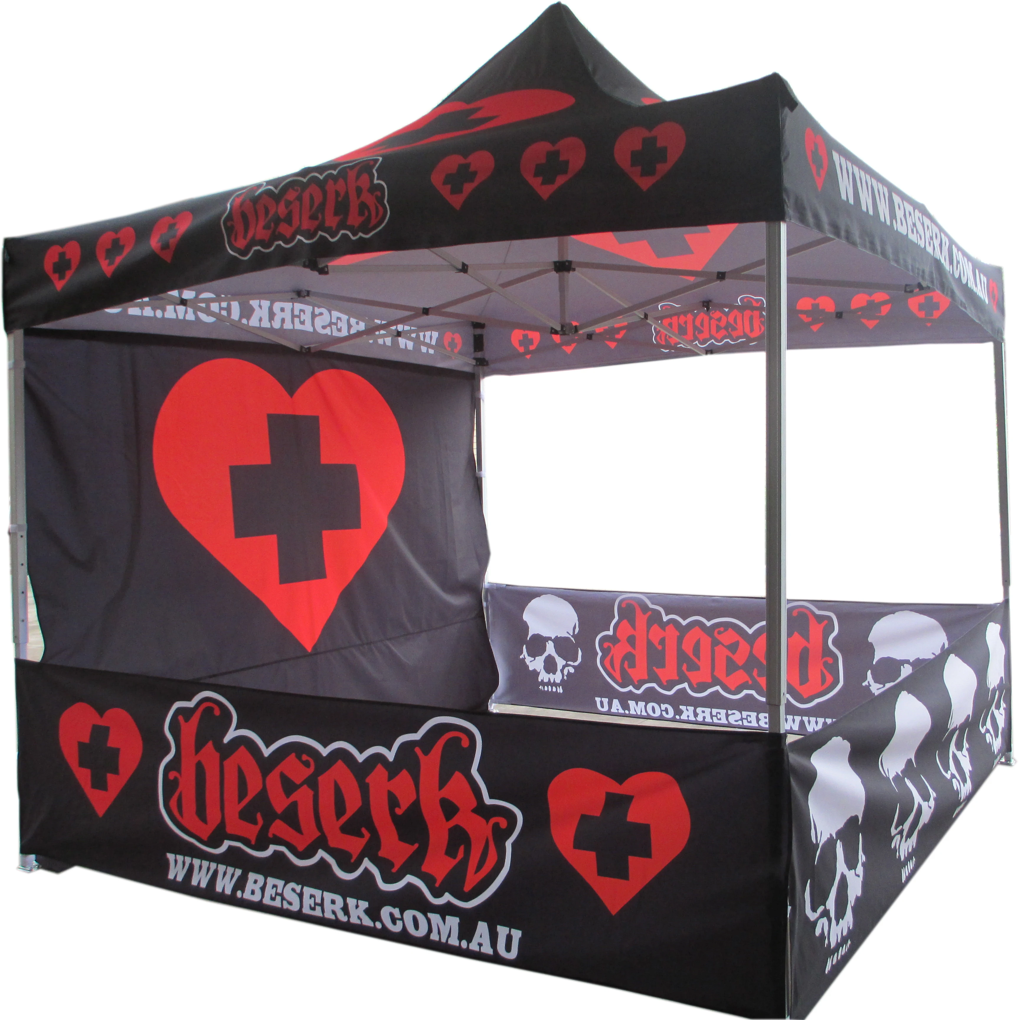

3-4 persons outdoor canopy / garden gazebo with heat transfer logo printing, used for advertising or promotion activities