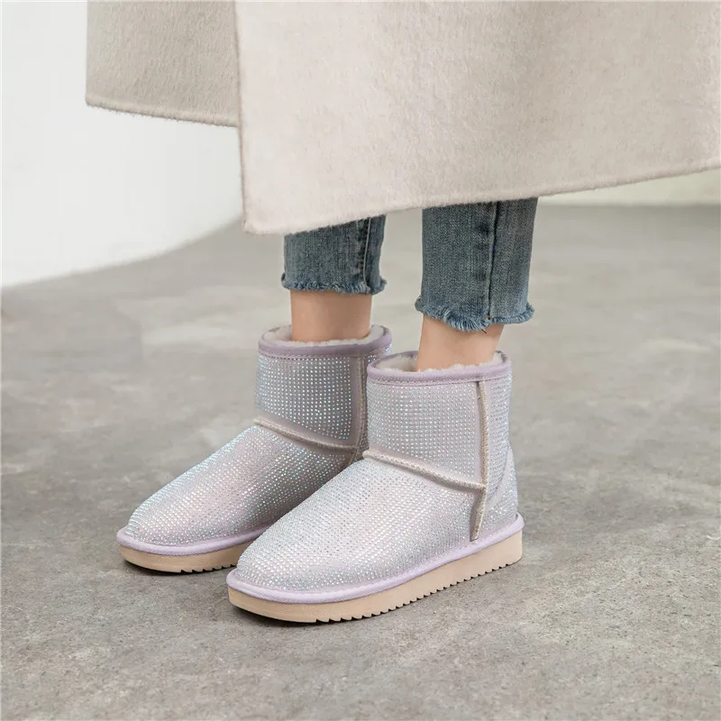 MORAZORA new arrive high quality ankle boots winter keep warm snow boots comfortable flat heel round toe women boots