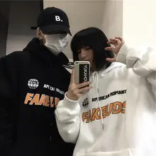 

New Autumn And Winter Men's And Women's Hoodie Korean Version Ins Retro Dark Loose Loose Plus Velvet Thick Trend Top