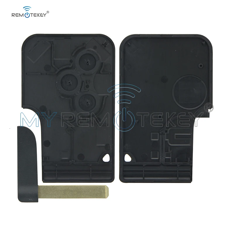 Remtekey 5 шт. карта смарт-ключа 3 кнопки для Renault Clio Logan Megane 2 3 Koleos Scenic Card cover черный пульт дистанционного ключа Fob Shell