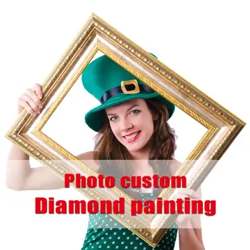 

Photo Custom Diamond Painting Cross Stitch Full Round Picture Of Rhinestone Home Office Wedding Decoration Gift