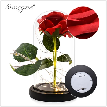 

Happy New Year Souvenir Gifts Rose Flower Forever Love Rose Flower Christmas Gifts 12X20cm with CE