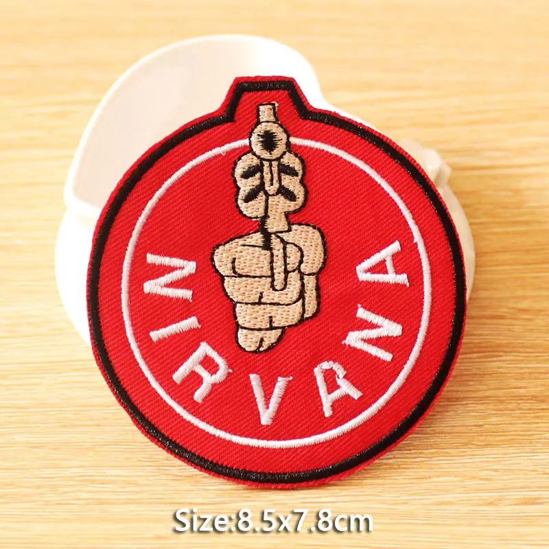 TI-PE4650CT Вышивка/Nirvana нашивка вышитая музыкальная группа нашивки для одежды железные нашивки на одежду полосы Сделай Сам крючок петля ПРИШИТАЯ нашивка - Цвет: TI-PE4650CT
