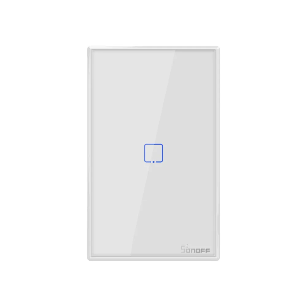 Интеллектуальный выключатель света SONOFF T0US TX Wi-Fi Смарт настенный таймер выключателя света 1/2/3 Поддержка голоса/приложение/сенсорный экран Управление работает с Amazon Alexa Google Home IFTTT - Комплект: US 1 Gang