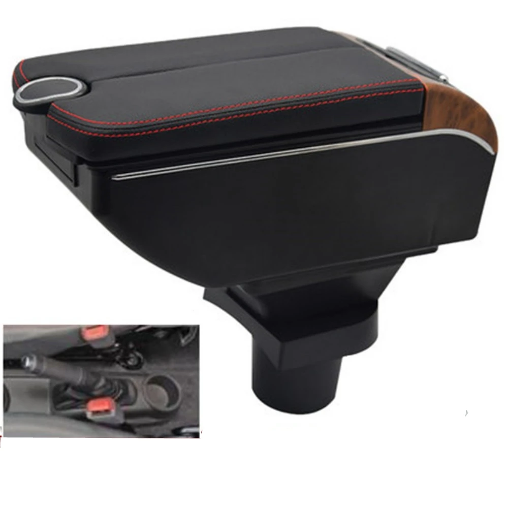 ROBOHOOK Center Console Cover - Leather Armrest Cover With 2 Side Pockets, Universal Fit (Black) - View #10