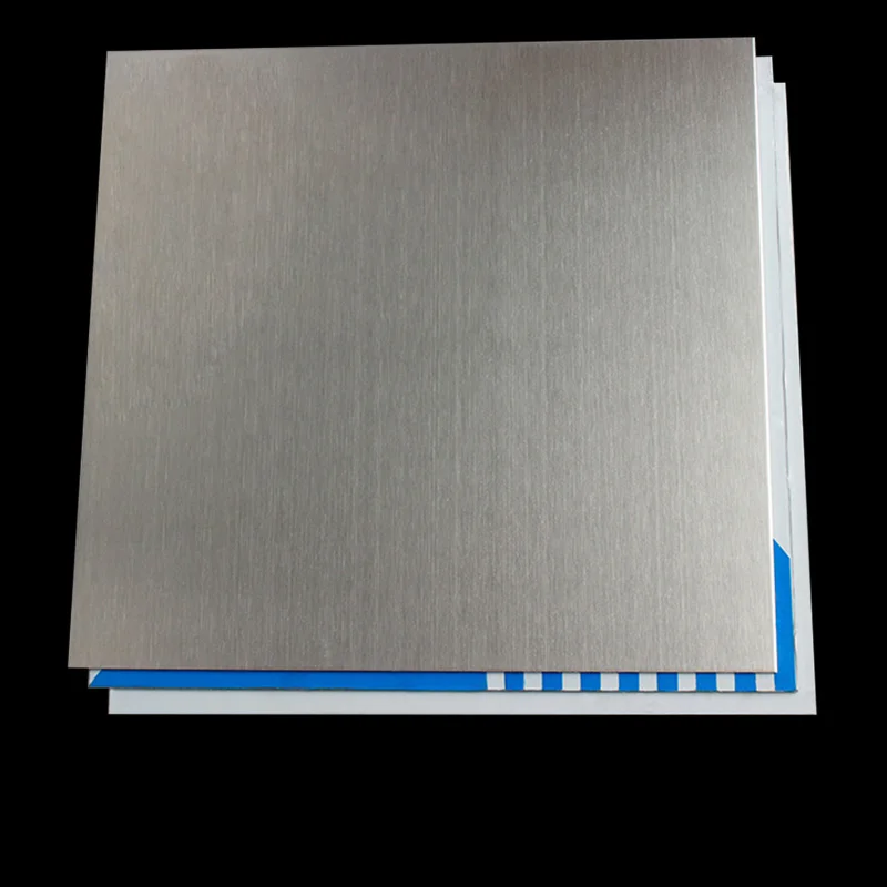 304 Stainless Steel square plate Polished Plate Sheet Thick thin thickness 0.01mm/0.02/0.03/0.04/0.05/0.08 x 100mm x 100mm stainless steel sheet 1Pc
