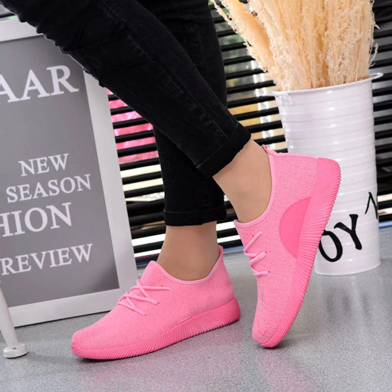 

Newly Women Comfy Sports Sneakers Breathable Mesh Platform Walking Shoes for Summer DO99